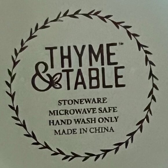 THYME & TABLE Sage Green Stoneware Mug ~ Chevron Design White & Metallic Brass - Picture 13 of 13